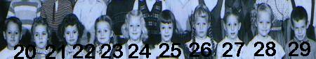 Bottom Row Miss McGowan's first Grade Class: November 1955